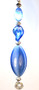 Periwinkle blue cat's eye ceiling fan pull