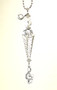 Silver treble clef car charm ornament