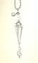 Fluted Lily & Silvery Music Treble Clef with Crystal Clear Glass Rear View Mirror Ornament