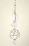 Elegant Gatsby Rhinestone Ball and Silver Flask Ceiling Fan Pull