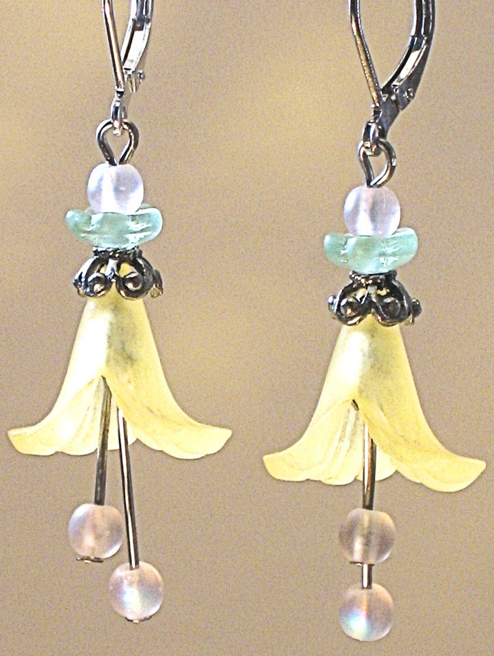 Yellow Flower Earrings | Yellow Earrings