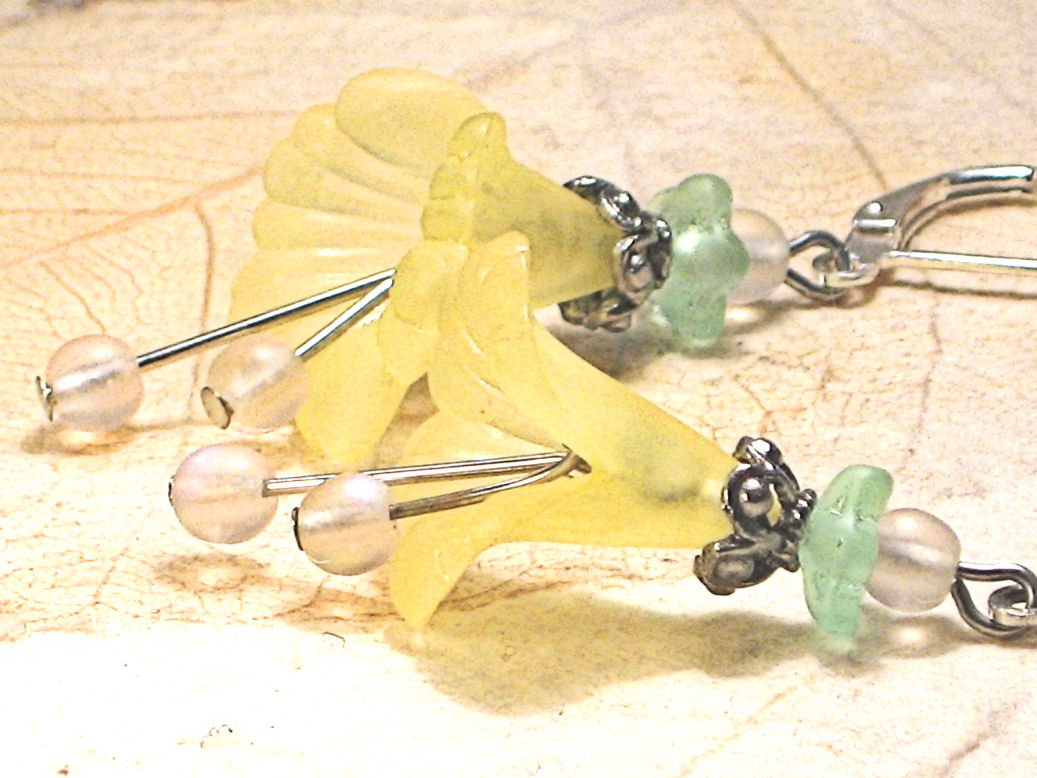 Yellow Flower Earrings | Yellow Earrings