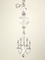 Silvery Candelabra Candles Ceiling Fan Pull