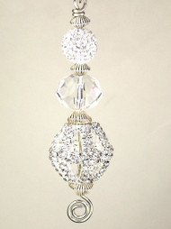 Rhinestone Cage and Clear Glass Ceiling Fan Pull Chain