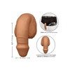 Tan brown Packer Gear 5" Silicone Packing Penis size dimensions