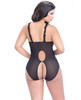 Queen Lace Open-Cup Crotchless Teddy