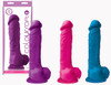 Colours 7" Pleasure Dildos - Purple, Pink or Blue