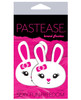 Pastease Adhesive Nipple Pasties: White/Pink Bunnies