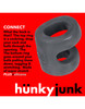 Our Sterling Grey Oxballs Hünkyjunk Connect Cock Ring tugs your junk just right