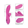 California Dreaming rabbit vibrator with size reference, highlighting length, insertable dimensions, and overall proportions