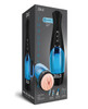 Package product shot of the Zolo Thrust Buster Thrusting Male Stimulator, showing the sleek handheld design with a soft, realistic entry and compact body.