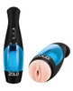 Zolo Thrust Buster Thrusting Male Stimulator with Erotic Audio Sound - Close-up detail of the textured inner sleeve and outer casing, highlighting the ribbed interior and ergonomic grip.