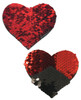 Red Pastease Flip Sequin Hearts Pasties