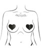 Reusable Black Heart Nipple Covers from Pastease