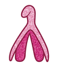 Pink Glitter Clit Pin