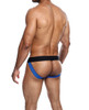 Black Jockstrap with neon trim - Blue