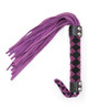 Plesur 15" Leather Flogger - Purple/Black