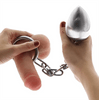 Stainless Steel Cock Ring with Butt Plug Attached