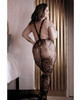 In Suspense Black Floral Net Suspender Bodystocking