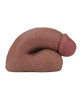 Deep-toned packer shown at an angle to highlight lifelike texture, defined shape, and soft construction. Designed for a natural drape and realistic appearance under clothing.
