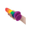 Big Rainbow Striped Dildo