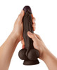 BIG SHAFT Flexskin Model A Dong - Huge Realistic Black Dildo