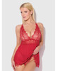 Mila Red Eyelash Lace & Mesh Babydoll