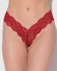 Lana Sheer Lace V-Thong - red