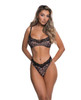 Wild Instinct Leopard Lace Bralette & Thong Set