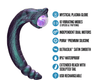 Snake-shaped vibrator with plasma globe head and textured ridged tail designed for internal and external stimulation.