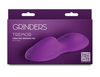 Grinders Tremor vibrating pad in purple with scooped shape designed for ride-on clitoral stimulation and grinding