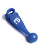 Sport Fucker MEAT Asslock Harness shown in blue silicone with integrated cockring-style harness design and large rounded anal ball attachment against a clean white background.