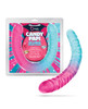 Candy Papi 18" XX Large Double Dong featuring a flexible double-ended design with realistic texture and a pink, purple, and blue candy-colored gradient finish.