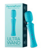 Turquoise Femme Funn Ultra Wand rechargeable wand vibrator with quilted silicone body.