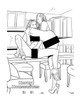 Inside page from The Raunchiest Adult Coloring Book featuring an explicit adult-themed line drawing ready to color with crayons, colored pencils, or markers.