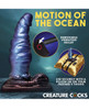 Creature Cocks Lord Neptune vibrating silicone grinder showing removable vibrating bullet and pillow mounting option.