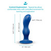 b-Vibe Milk 8.5 Inch Curved XXL Anal Trainer diagram showing curved shape and product dimensions