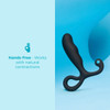 b-Vibe P-Spot Vibing Silicone Prostate Massager showing control button and integrated retrieval loop
