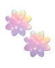 Pastel Celestial Stars Nipple Pasties with pink lavender yellow and mint galaxy design
