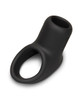 b-Vibe Flex Ring Shaft black silicone cock ring and ball stretcher with textured shaft sleeve