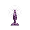 b-Vibe Leopard Novice vibrating silicone butt plug with leopard print design