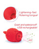 Wild Rose Sucking & Licking Toy featuring a flickering silicone tongue and rose-shaped suction opening.