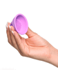 lose-up of purple vibrating nipple sucker showing the soft silicone cup and textured interior.