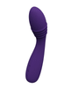 Purple VēDO Ohni rechargeable thrusting vibrator with flexible neck showing motion at the tip