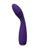 Side view of VēDO Ohni G-spot thrusting vibrator showing its curved shaft and rounded tip
