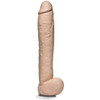 The Naturals 12" Cock with Balls Dildo - White Huge Dildo