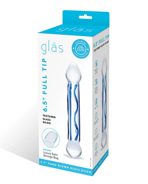 Gls Toys Full Tip Textured Glass Dildo | Tip Top Don't Stop! Gls Toys Full Tip Textured Glass Dildo | Tip Top Don't Stop!
