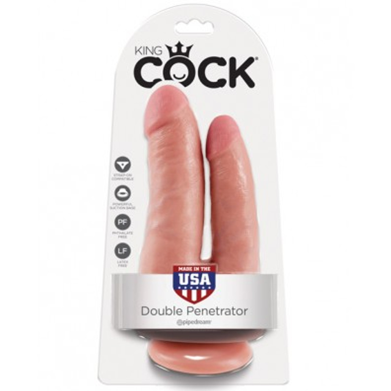Silicone Vibrating Double Penetration Penetrator Cock Ring DP Anal Sex Toys