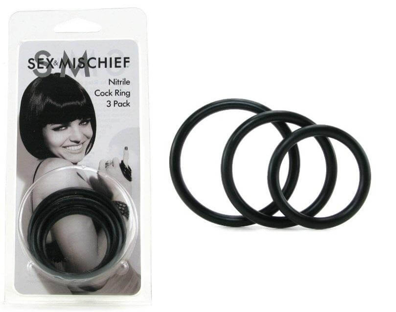 Sex and Mischief Black Nitrile Cock Ring picture