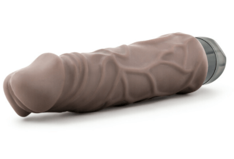 Our Blush X5 HardOn Black Vibrating Dildo is big and thick
